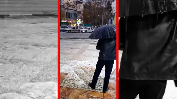 فیلم سفیدپوش شدن کرمانشاه پس از تگرگ