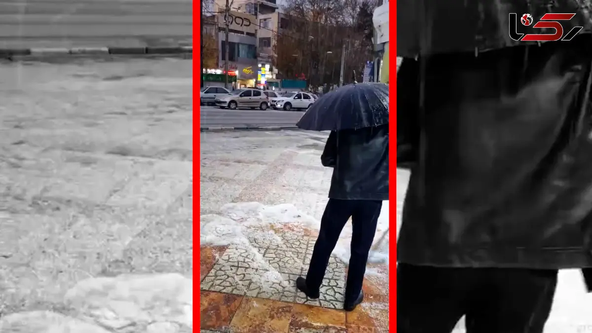 فیلم سفیدپوش شدن کرمانشاه پس از تگرگ