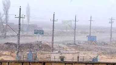 فیلم بارش اولین برف در مائین بلاغ تکاب