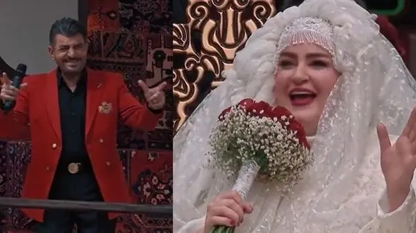 فیلم آواز شاد /  سنگ تمام مجری نوستالژی «محمود شهریاری» در عروسی نعیمه نظام‌دوست/ کوچه تنگه بله، عروس قشنگه بله ...