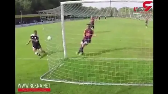 لحظه گل عجیب با صورت + فیلم