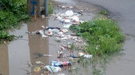 بارش باران وتگرگ موجب راه افتادن سیل در خیابانهای هشترود شد