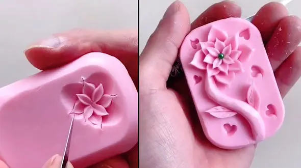 گل آرایی روی صابون + فیلم