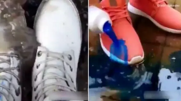 تولید افشانه برای جلوگیری از کثیف شدن کفش + فیلم