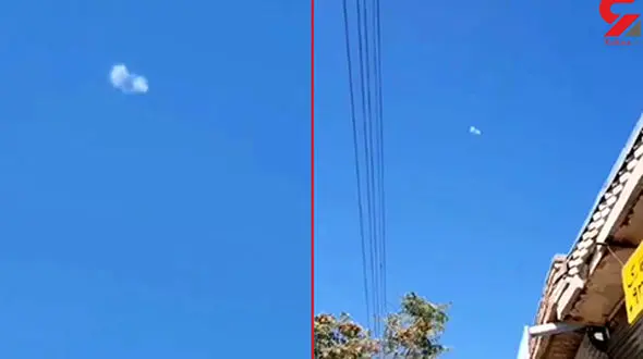 سرنگونی یک فروند پهپاد ناشناس توسط پدافند هوایی ایران + فیلم