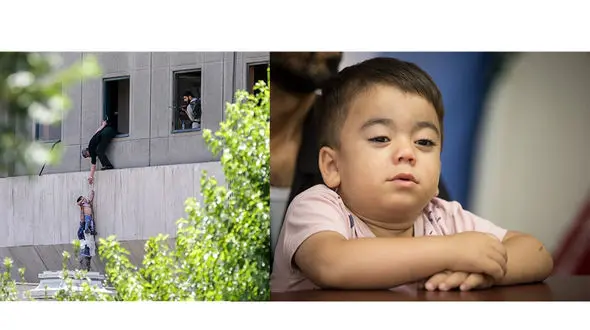 پسرک دو ساله چطور از دست تروریست های داعشی فرار کرد+عکس