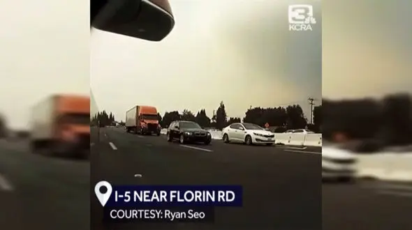 اقدام جنون آمیز راننده کامیون مست با له کردن 11 خودرو + فیلم