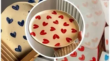 خرید بشقاب سرامیکی قلبی | ترکیب عشق و هنر در ظروف شیک