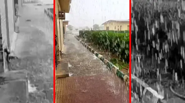 فیلم بارش سنگین و سیل آسای باران در رامشیر خوزستان