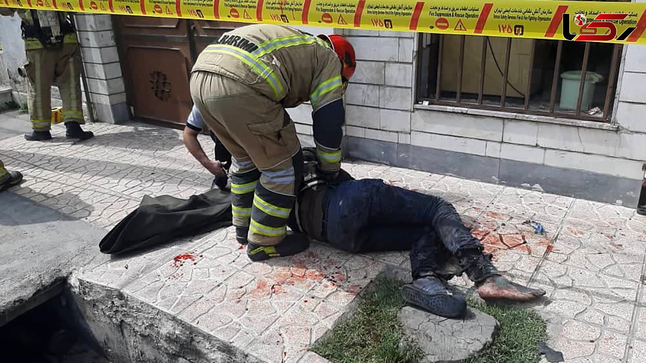 کوری 2 مرد در انفجار ساختمان شرق تهران + عکس ها 