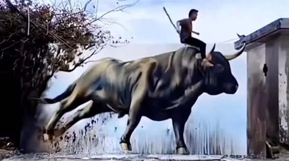 فیلم جادوی عجیب یک هنرمند نقاش با رنگ و طبیعت را ببیند