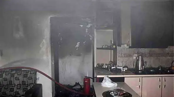 آتش سوزی در محله فلاح تهران +عکس 