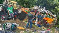 19 کشته در واژگونی اتوبوس برزیل + عکس