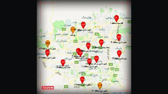 صدور فرمان وضعیت قرمز در تهران 