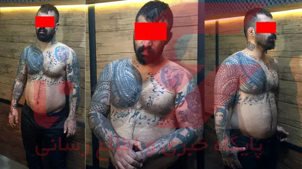 وحید مرادی شرور مشهور تهران در برابر دوربین خبرنگار پیراهنش را در آورد /  گفتگو با شرور قاتل + عکس