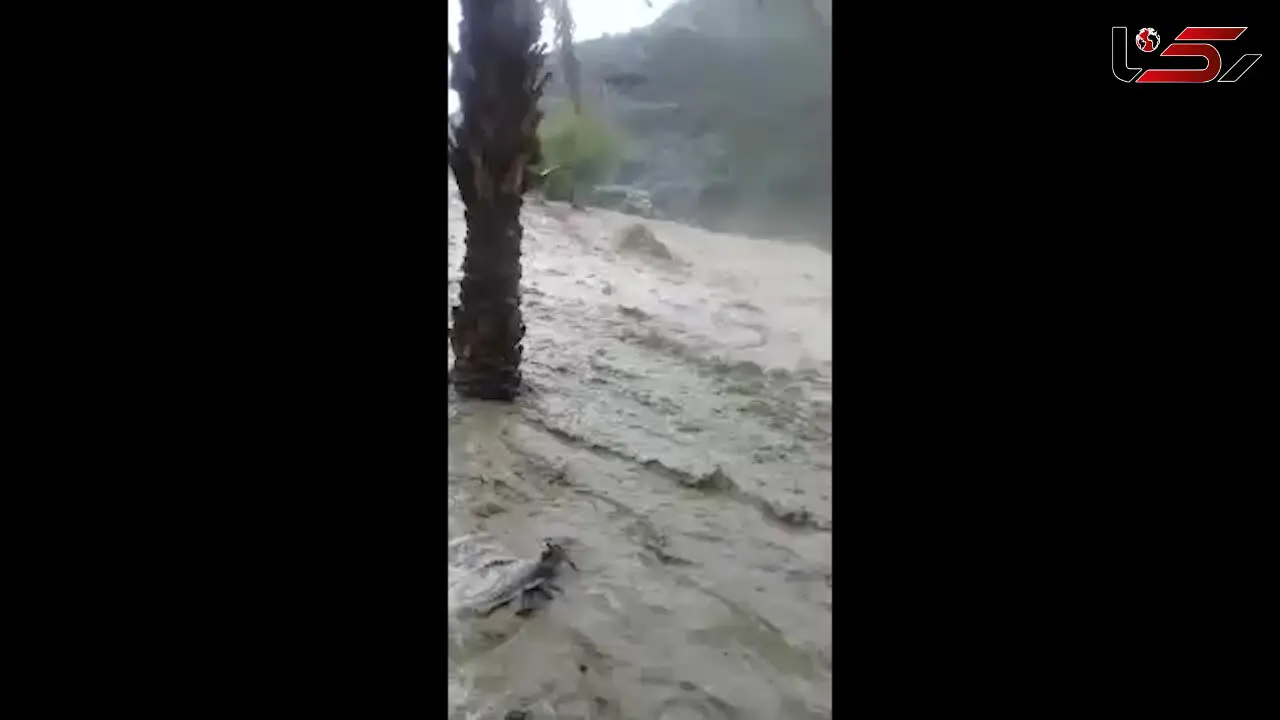 جاری شدن سیل در منطقه هنزران + فیلم