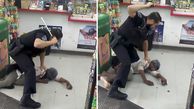 رفتار بی رحمانه مامور پلیس با یک زن + فیلم و عکس