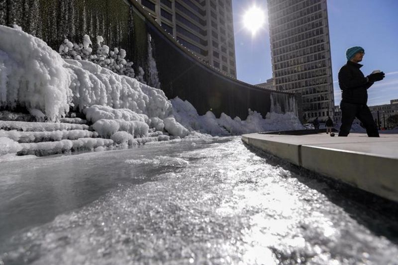 سرمای هوا در آمریکا