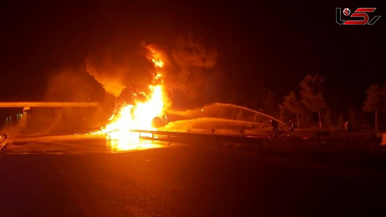 آتش سوزی گسترده در محدوده امامزاده شاه جمال قم