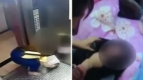 دوربین مداربسته آسانسور راز زایمان پنهان دختر 15 ساله را لو داد +فیلم و عکس