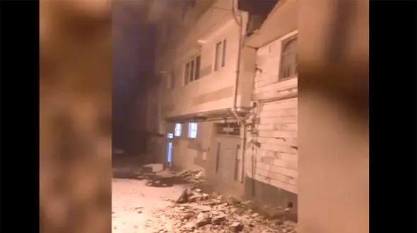 فیلم خرابی زلزله شدید در شهر خوی