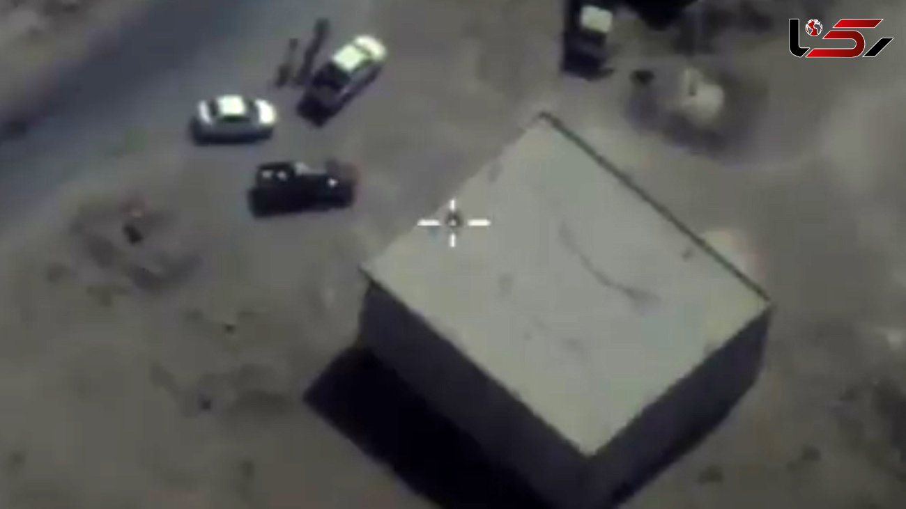 فیلم لحظه هدف گیری و انهدام خودرو داعشی توسط جنگنده‌های روسی