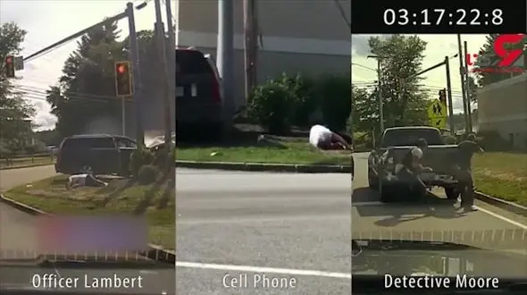 لحظه تیرباران سارق مسلح توسط پلیس + فیلم 