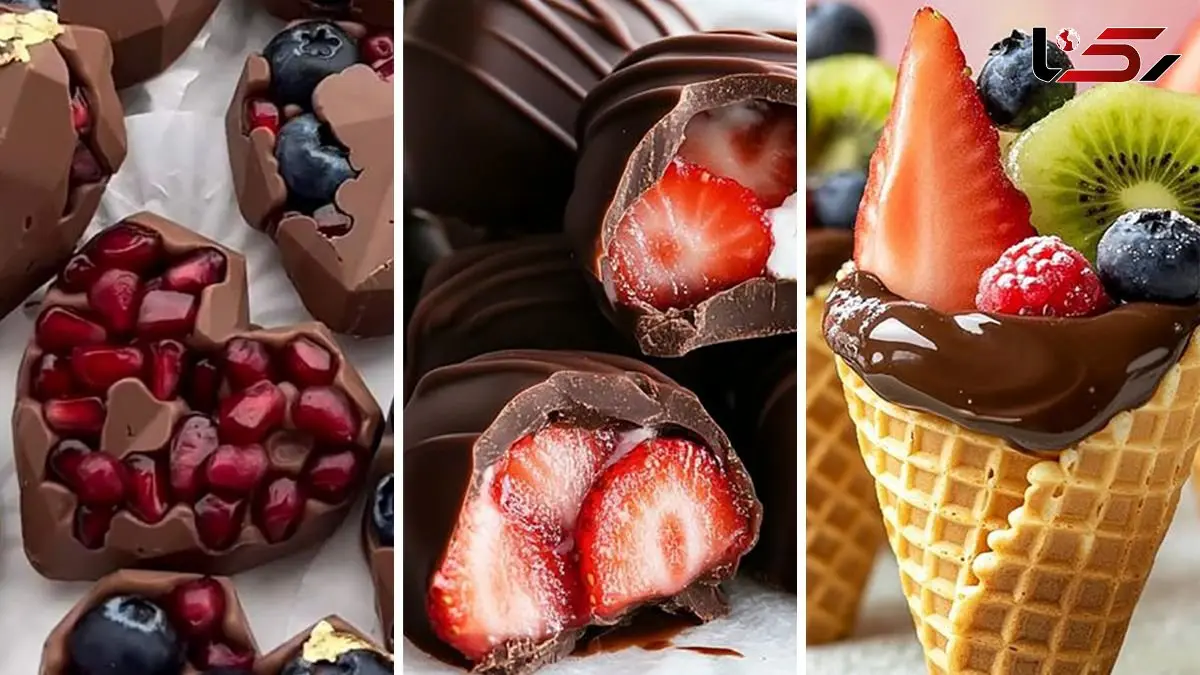 طرز تهیه دسر میوه شکلاتی؛ ترکیب خوشمزه میوه‌ ها و شکلات! / 14 پیشنهاد خوشمزه و خفن