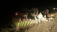 واژگونی هولناک کامیون در نیشابور + عکس