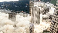 فیلم عجیب از تخریب چشمگیر چند برج در چین / شوکه می شوید