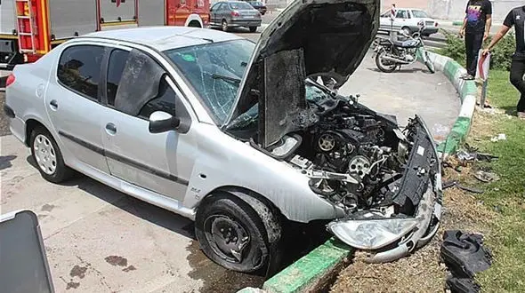 2 تصادف مرگبار در قلب تهران  به دلیل سرعت بالای پژو 206 