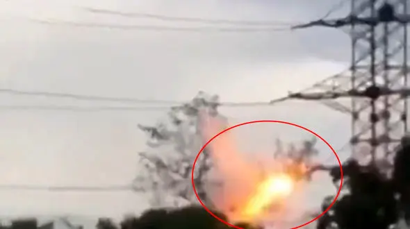 ببینید / قطع کردن درخت کنار دکل برق فشار قوی فاجعه آفرید + فیلم وحشت آور