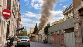 دومین آتش سوزی بزرگ تهران این بار در بهارستان 
