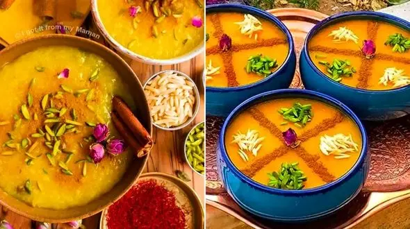 آموزش تزئین شله زرد با 15 مدل زیبا؛ هنر ایرانی در سفره های مجلسی