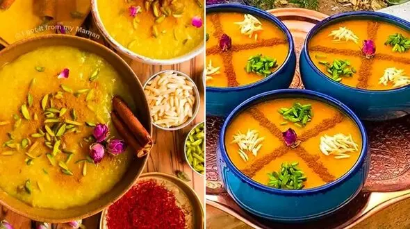 آموزش تزئین شله زرد با 15 مدل زیبا؛ هنر ایرانی در سفره های مجلسی