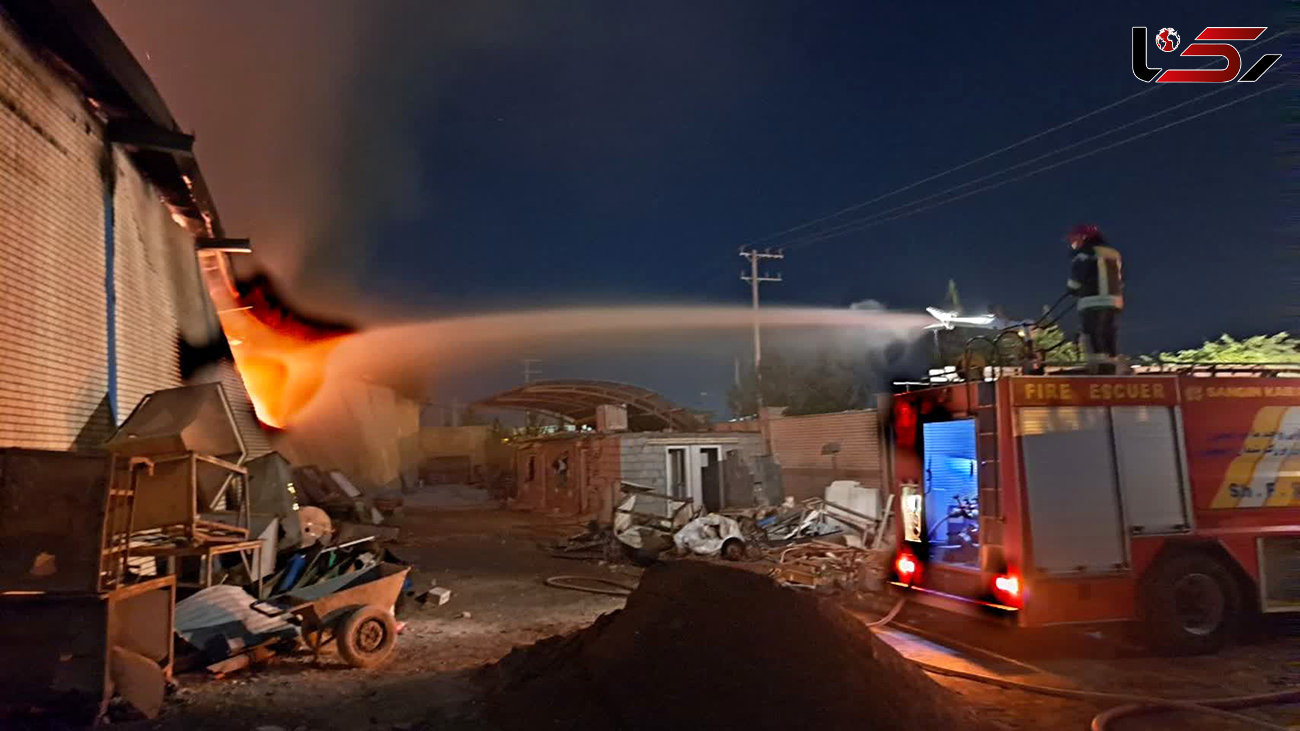 آتش‌سوزی هولناک در کارخانه تولید الیاف و نمد اصفهان
