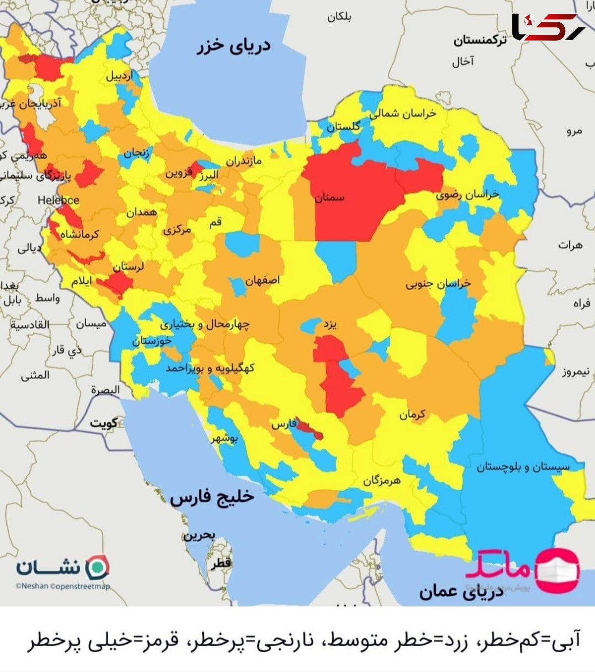 تغییر رنگ وضعیت کرونایی در استان سمنان