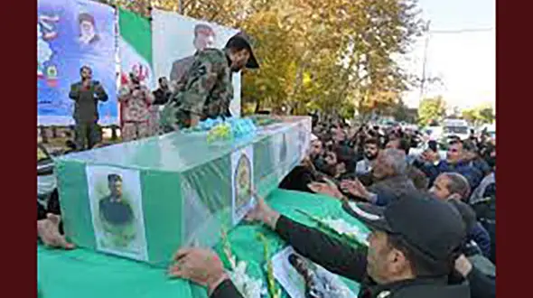 تشییع پیکر شهید میلاد بیرانوند در بروجرد 