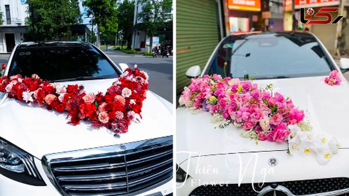 15 مدل لوکس تزئین ماشین عروس با گل طبیعی برای روز رویایی شما