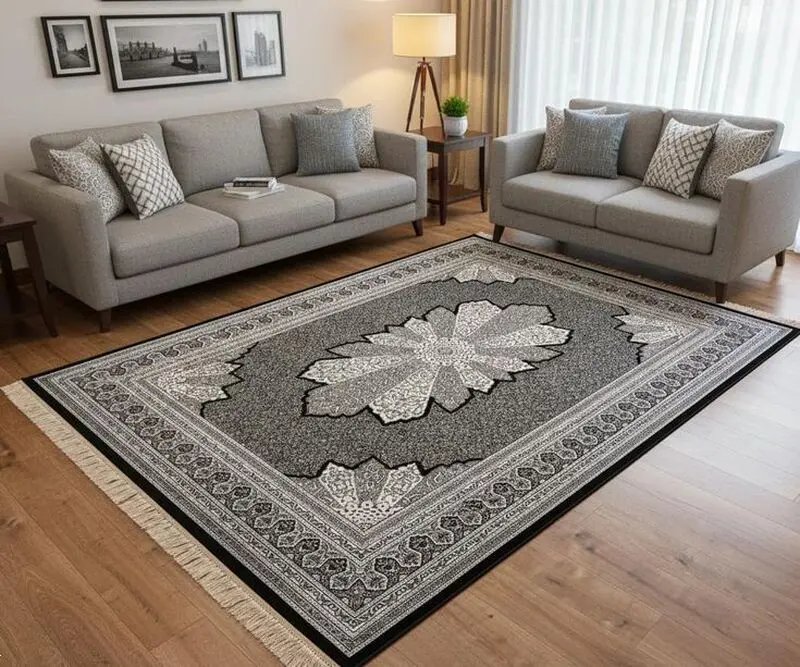 دیزاین خانه با فرش طوسی