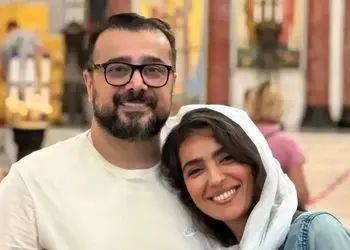 (تصاویر) استایل کژوال و متفاوت آرزوی سریال "از سرنوشت" و همسرش، سپند امیرسلیمانی، در کنسرت بهنام بانی