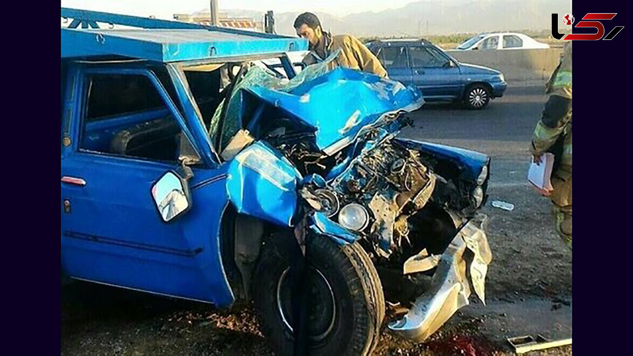 4 کشته در تصادف نیسان با خودرو سواری پژو در جاده سبزوار + عکس