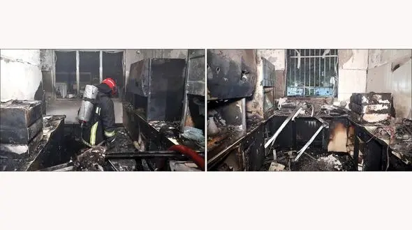 آتش سوزی عمدی در آزمایشگاه پارسیان / مرد نقابدار چه کرد؟ 