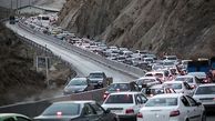 وضعیت تردد در جاده های کشور/ ترافیک سنگین در جاده چالوس