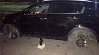  سرقت لاستیک خودروهای لوکس در تهران+عکس 