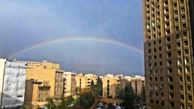 عکس رنگین کمان بزرگ در آسمان تهران / در نخستین روز سال 1402