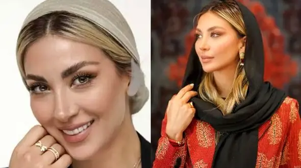 گردنبند زیبا و عتیقه مینا مختاری همسر هنرمند بهرام رادان