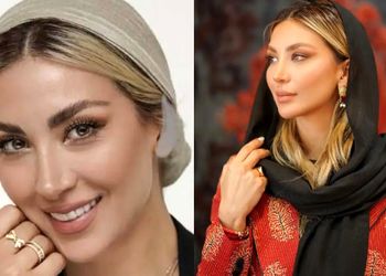 گردنبند زیبا و عتیقه مینا مختاری همسر هنرمند بهرام رادان