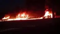 افزایش کشته های فاجعه قاچاق سوخت در جاده کرمان