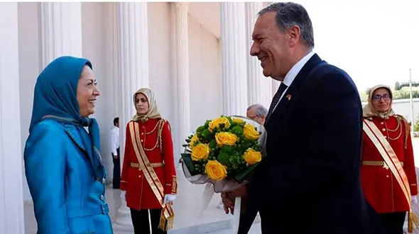 دسته گل شرم آور برای مریم رجوی + عکس و فیلم